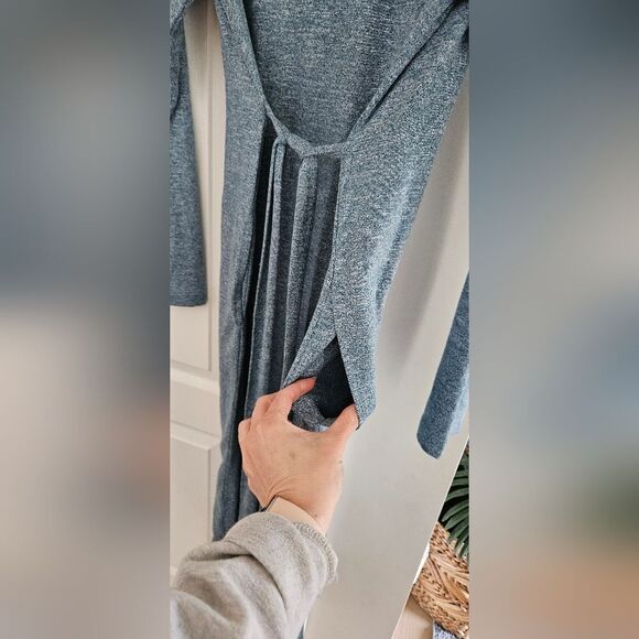 Blue Button-Up Cardigan Dress - Picture 5 of 9